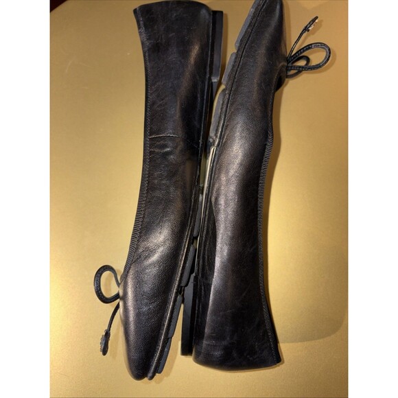 NWOT TORY BURCH Laila Driver Ballet Flats Black Leather Lightly Scuff Pics SZ 8M - Picture 7 of 13